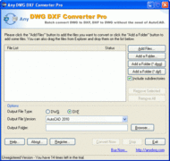 DWG to DXF Converter Pro 2007 screenshot